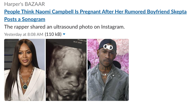 Illustration for article titled Model Behavior: How Naomi Campbell Shut Down Pregnancy Rumors With a Single Look